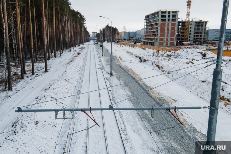 Виды Екатеринбурга, трамвайная ветка екатеринбург верхняя пышма, трамвайная линия, верхнепышминский трамвай
