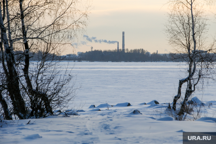 Озеро Шарташ зимой. Екатеринбург, зимний пейзаж, шарташ