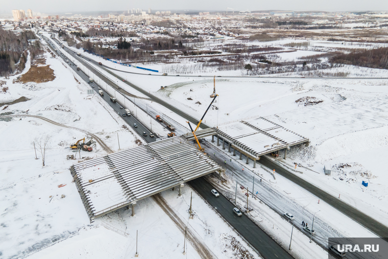 Строительство ЕКАД. Екатеринбург, екад, челябинский тракт, трасса м5, екатеринбургская кольцевая автодорога, строительство дорожной развязки