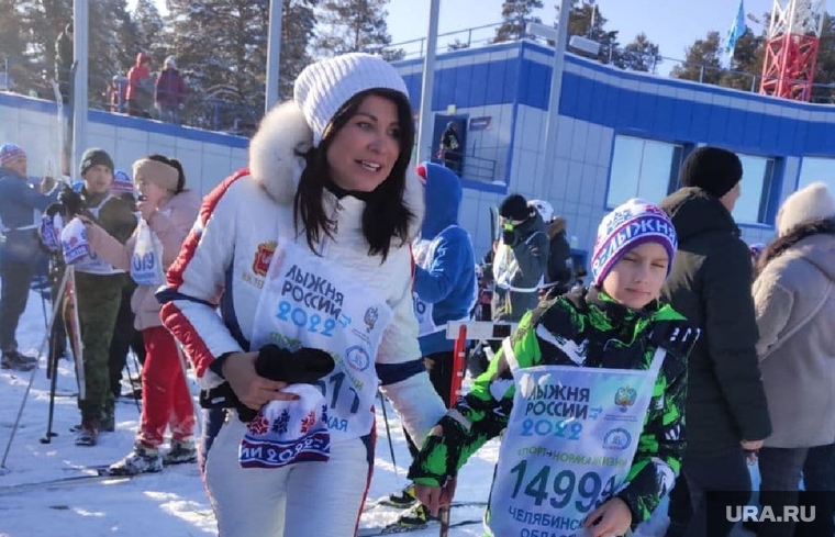 Ирина и Михаил Текслеры на лыжном празднике в Челябинске, текслер ирина, текслер михаил