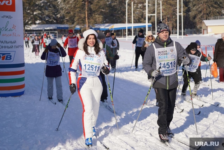 Ирина Текслер на старте «Лыжни России-2022»