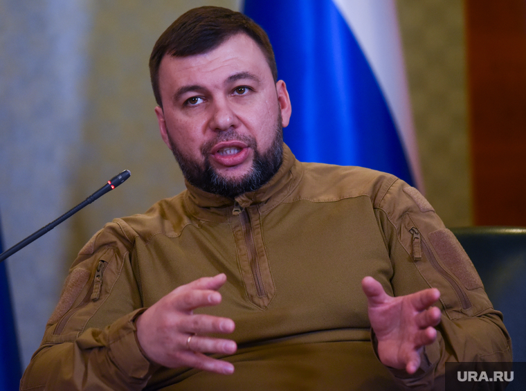 Совместная пресс-конференция Дениса Пушилина и Андрея Турчака. ДНР, Донецк, пушилин денис