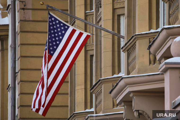 Виды, здания, министерства. Москва, сша, флаг сша, посольство сша, флаг америки