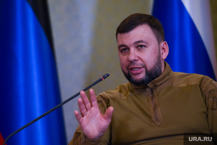Совместная пресс-конференция Дениса Пушилина и Андрея Турчака. ДНР, Донецк