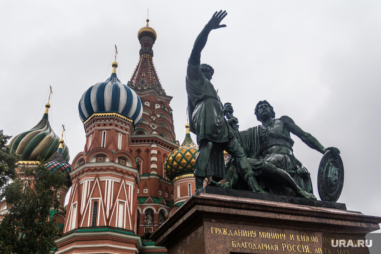 Клипарт. Москва, храм василия блаженного, минин и пожарский, город москва