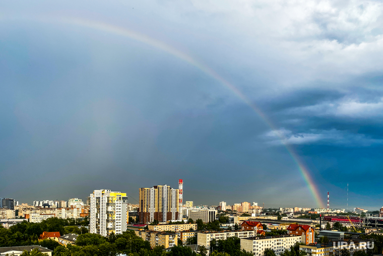 Радуга. Челябинск, радуга, погода, небо, лето, природа, климат, экология