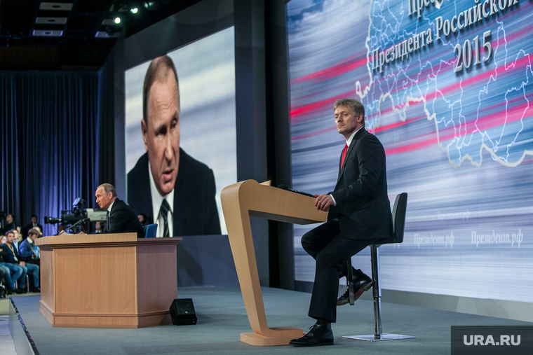 Пресс-конференция Путина В.В. Москва., песков дмитрий, путин на экране