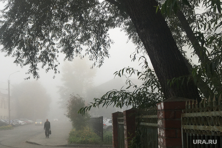Туман в городе. Челябинск, городской пейзаж, климат, осень, туман, улица витебская