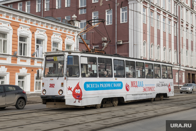 Работа общественного транспорта, Пермь, трамвай №7