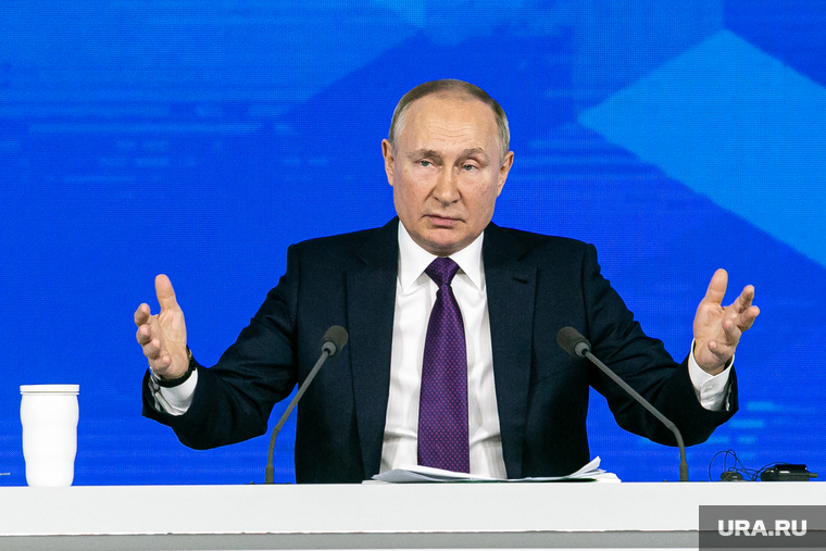 Семнадцатая ежегодная пресс-конференция президента РФ. Москва, портрет, путин владимир