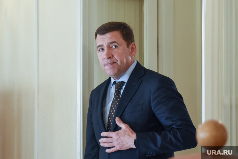 Николай Шульгинов и Евгений Куйвашев на пресс-подходе. Екатеринбург