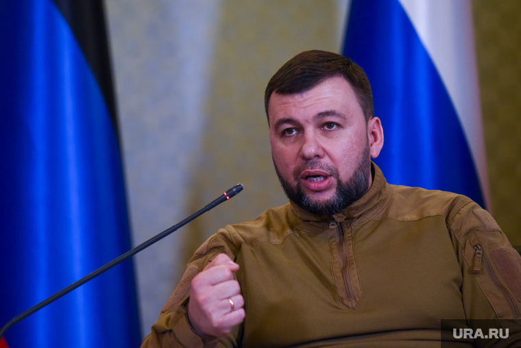 Совместная пресс-конференция Дениса Пушилина и Андрея Турчака. ДНР, Донецк, пушилин денис