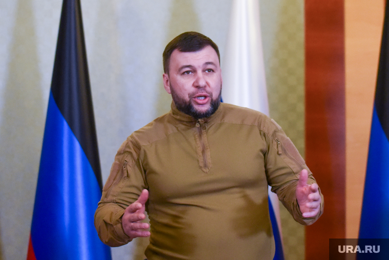 Совместная пресс-конференция Дениса Пушилина и Андрея Турчака. ДНР, Донецк, пушилин денис