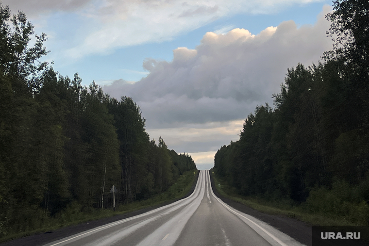 Виды Пермского края, автотрасса соликамск, дорога