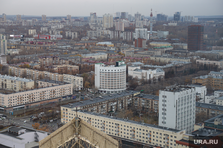 Панорама города. Екатеринбург, гостиница исеть, панорама, город екатеринбург