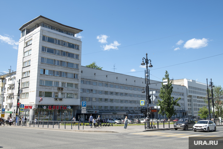 Виды города. Пермь, компрос, комсомольский проспект, гостиница прикамье, отель прикамье