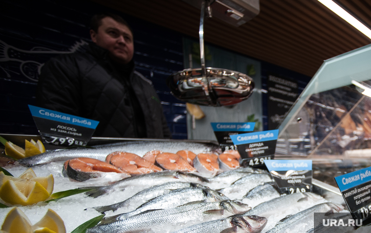 Открытие супермаркета «Перекресток». Екатеринбург, продуктовый магазин, морепродукты, замороженная рыба, рыба