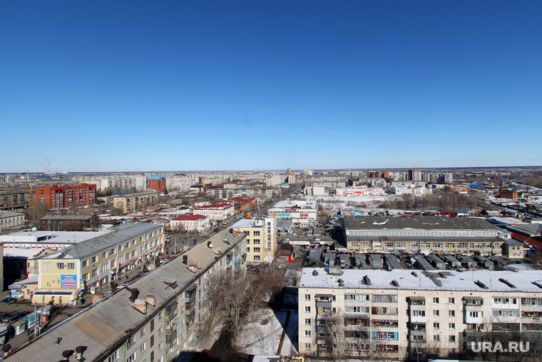 Город Курган, город курган, вид сверху