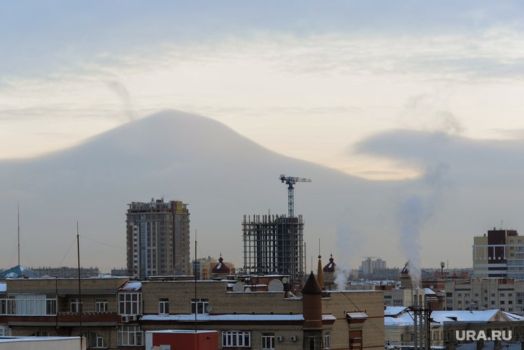 Смог над городом. НМУ. Челябинск, облако, смог над городом, климат, гора смога, атмосферное явление
