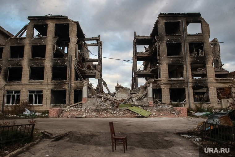 Рубежное. ЛНР, руины, разрушенный город