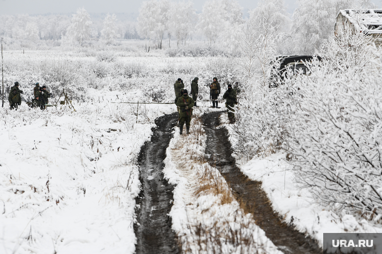 Подготовка и быт мобилизованных в учебном центре Еланский. Свердловская область, военные, зимняя дорога, зимняя война