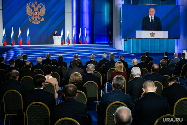 Ежегодное послание президента России Владимира Путина Федеральному Собранию РФ в ЦВЗ «Манеж». Москва, путин владимир
