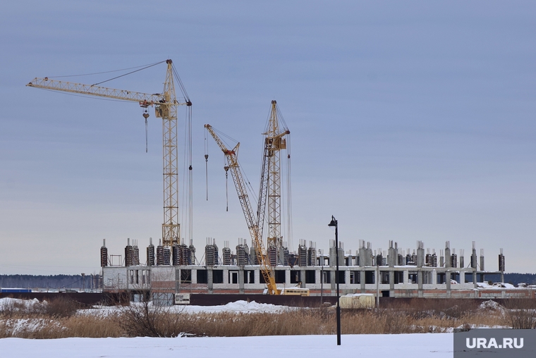 Парк в заозерном. Курган, школа, стройка, заозерный, стройка школы