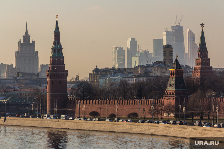 Клипарт. Москва, москва-сити, город москва, кремль, москва-река