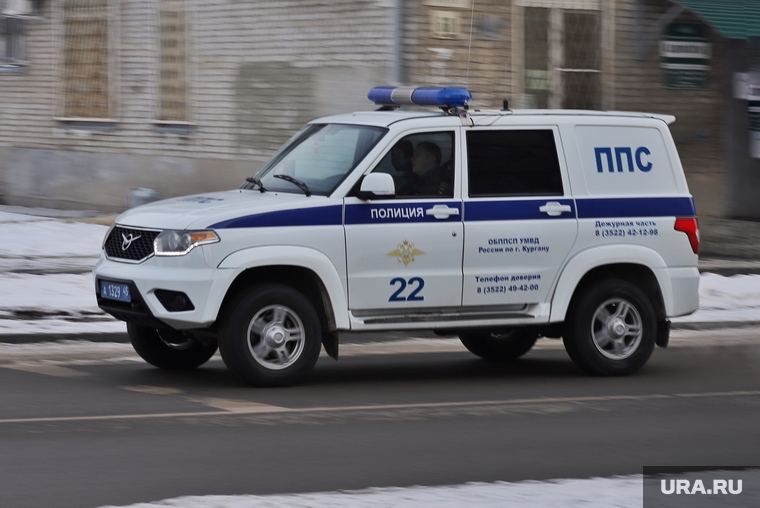 Город. Курган, зима, машина полиции, полицейская машина, ппс, полиция, патруль полиции