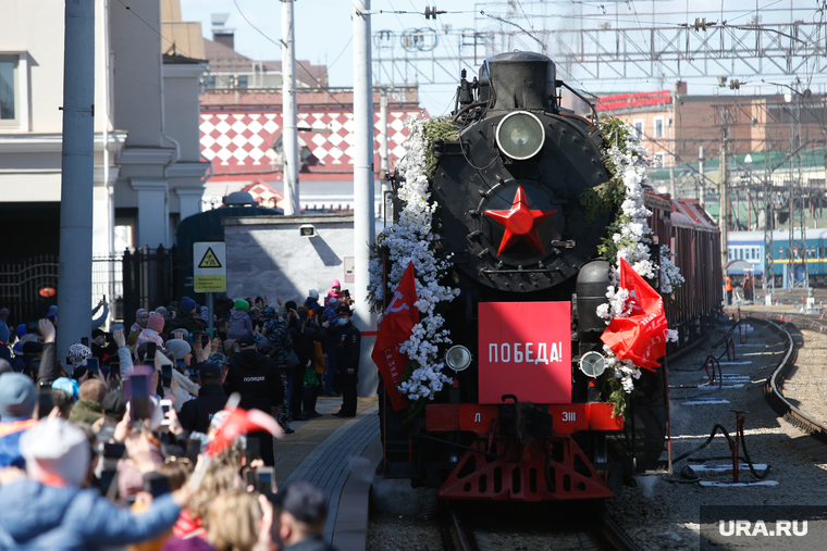 Ретропоезд Эшелон Победы. Екатеринбург, паровоз, железная дорога, поезд победы, эшелон победы, ретропоезд