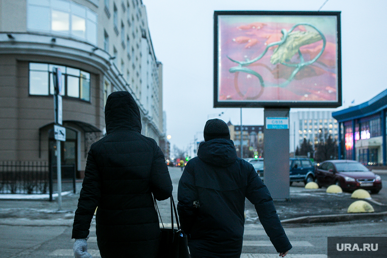 Выставка на билбордах. Тюмень, картина, рекламный щит, социальная реклама, реклама, билборд