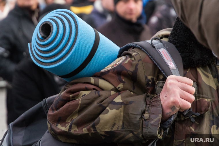 Отправка добровольцев по мобилизации. Магнитогорск