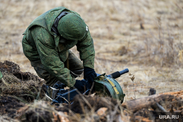 Боевое слаживание мобилизованных на Чебаркульском полигоне ЦВО. Челябинская область, учения, армия, военные, солдаты, оружие, вооружение, война, бойцы, боевые действия, полигон, сво, боевое слаживание, гранатометчики