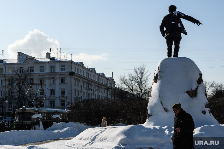 Виды Екатеринбурга, памятник свердлову, город екатеринбург, проспект ленина