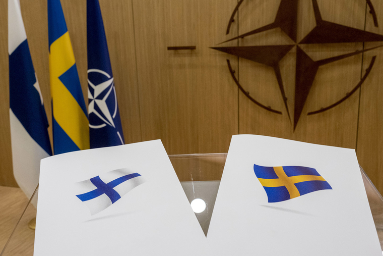 НАТО. stock, нато, финляндия, флаг, швеция,  stock