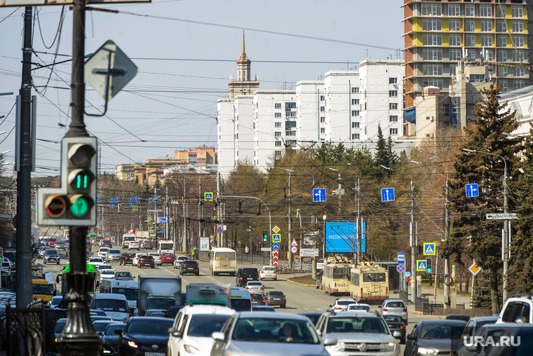 Виды города. Челябинск, недвижимость, жилье, проспект ленина, улица, дом, автотранспорт