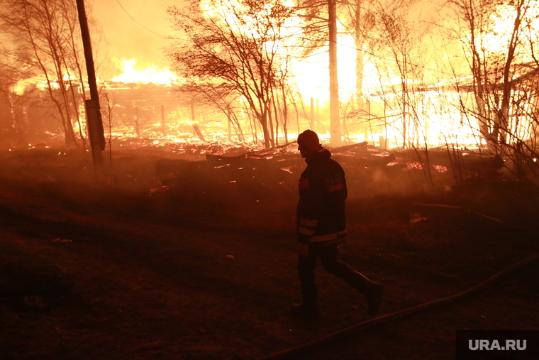 Пожар, по рассказам очевидцев, перекинулся по деревьям из Свердловской области