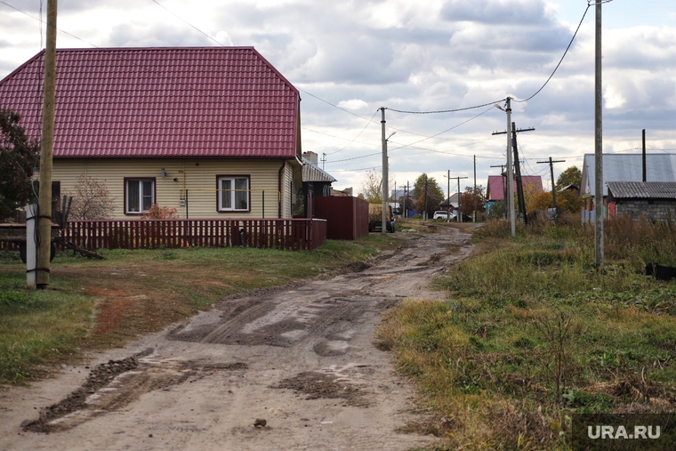 Село Введенское. Курган, деревня, село, сельская дорога, улица