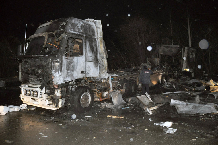 Взрыв грузовика Челябинск, грузовик, ресторан