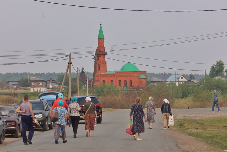 Визит вице-премьера Татарстана Шайхразиева Василя в село Юлдус. Курган, мечеть, юлдус