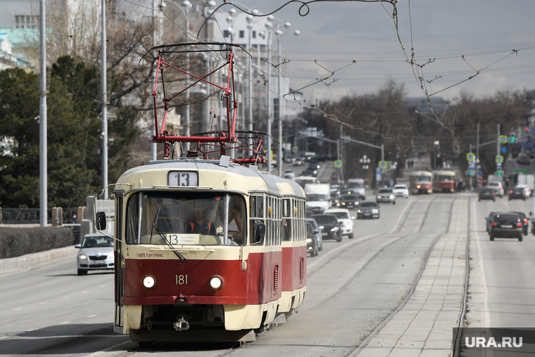 Виды Екатеринбурга, общественный транспорт, маршрут13, трамвай, татра т3
