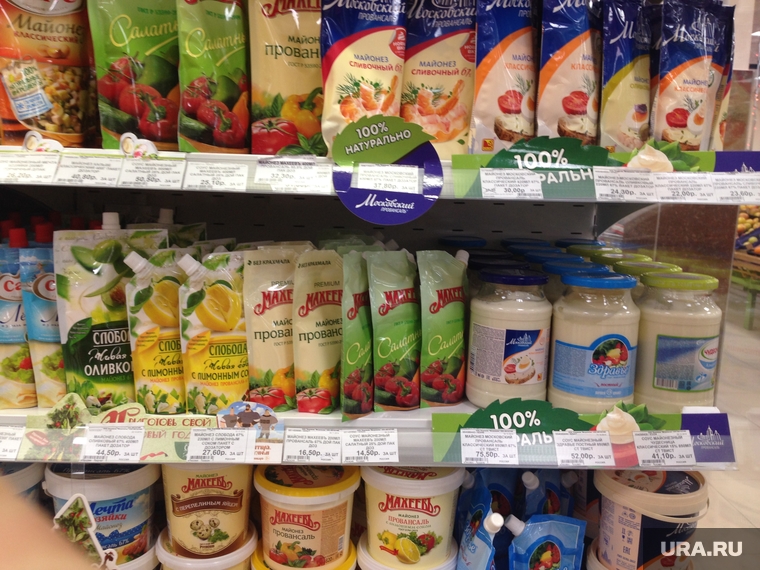 Цены на новогодние продукты в магазинах Кургана, майонез