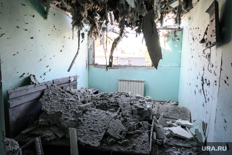 Последствия ночного обстрела Степанакерта. Нагорный Карабах, разрушение, последствия обстрела, гостиница софия