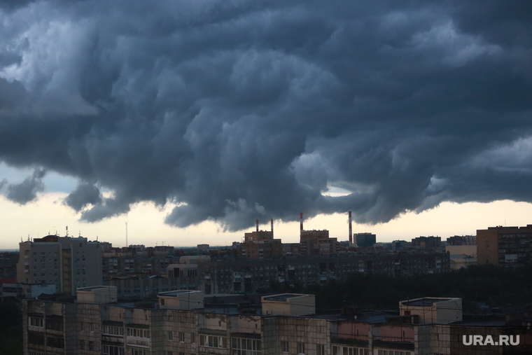 Ливень. Тюмень , туча, туча над городом, ливень, дождь в городе