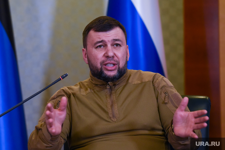 Совместная пресс-конференция Дениса Пушилина и Андрея Турчака. ДНР, Донецк, пушилин денис