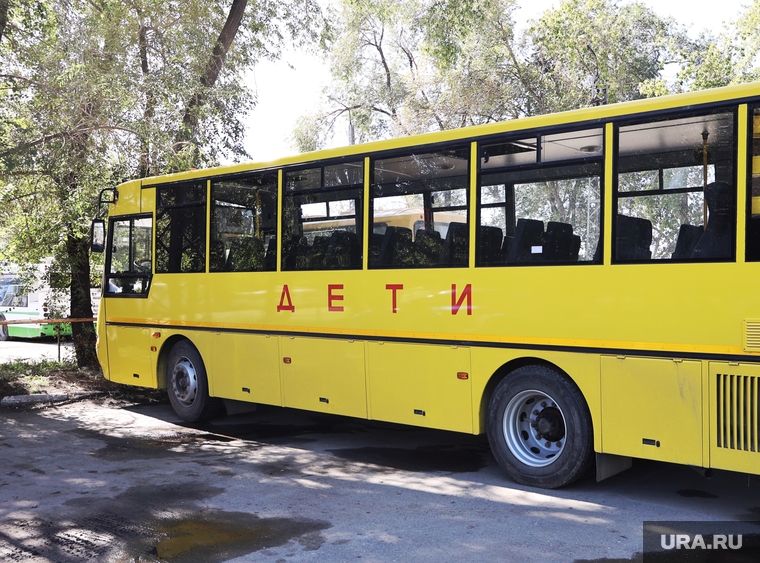 Автобусное депо. Курган, школьный автобус, дети, автобусы