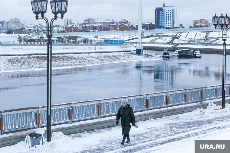 Снежный город. Тюмень, набережная, тура, набережная тюмени, ноябрь, река кама