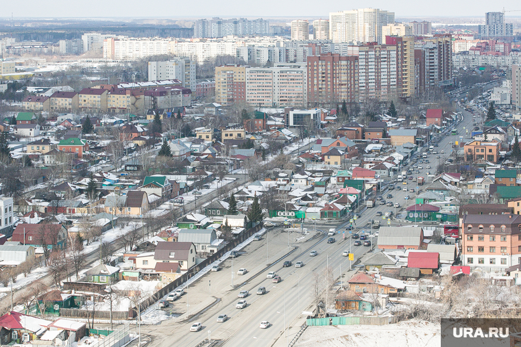 Виды города с высоты. Тюмень, частные дома, частный сектор, тюмень, виды тюмени