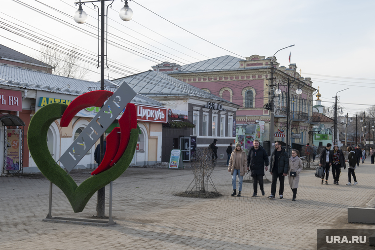 Виды города. Кунгур, пешеходная улица, кунгур