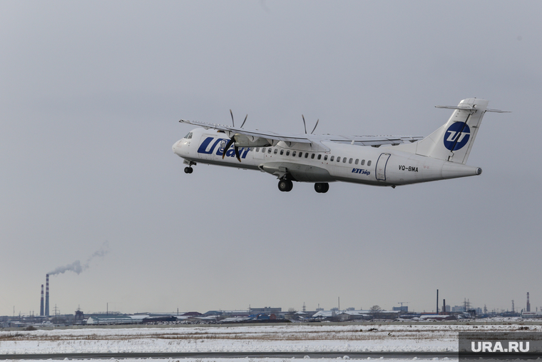 Споттинг. Курган, снег, взлетная полоса, аэропорт, зима, utair, споттинг, взлет самолета, взлетное поле